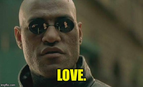 Matrix Morpheus Meme | LOVE. | image tagged in memes,matrix morpheus | made w/ Imgflip meme maker