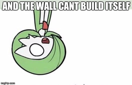 Gardevoir | AND THE WALL CANT BUILD ITSELF | image tagged in gardevoir | made w/ Imgflip meme maker