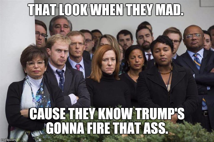Pack it.  | THAT LOOK WHEN THEY MAD. CAUSE THEY KNOW TRUMP'S GONNA FIRE THAT ASS. | image tagged in trump 2016,obama,staff,you're fired,meme | made w/ Imgflip meme maker