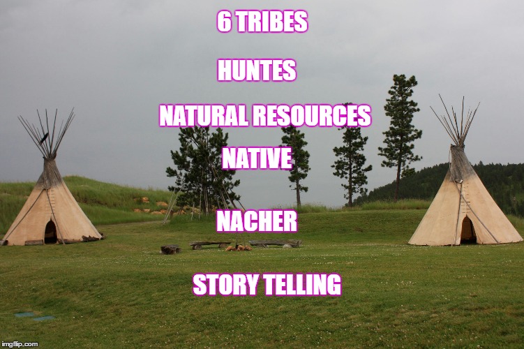native american 6 word story | 6 TRIBES; HUNTES; NATURAL RESOURCES; NATIVE; NACHER; STORY TELLING | image tagged in native american | made w/ Imgflip meme maker