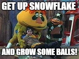 GET UP SNOWFLAKE; AND GROW SOME BALLS! | image tagged in snowflake | made w/ Imgflip meme maker