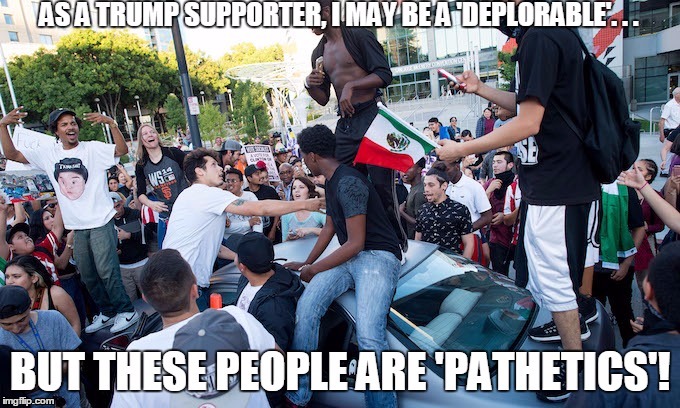 Clinton Supporters | image tagged in pathetic | made w/ Imgflip meme maker