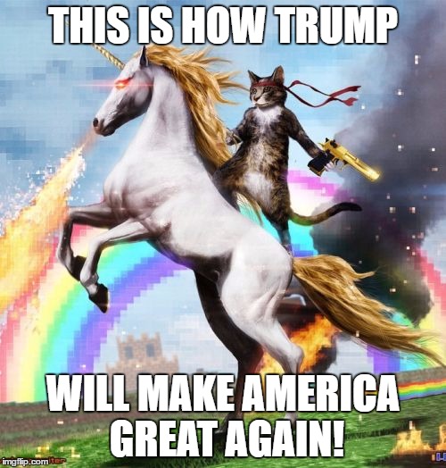 Welcome To The Internets | THIS IS HOW TRUMP; WILL MAKE AMERICA GREAT AGAIN! | image tagged in memes,welcome to the internets | made w/ Imgflip meme maker