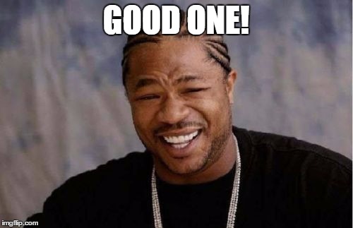 Yo Dawg Heard You Meme | GOOD ONE! | image tagged in memes,yo dawg heard you | made w/ Imgflip meme maker