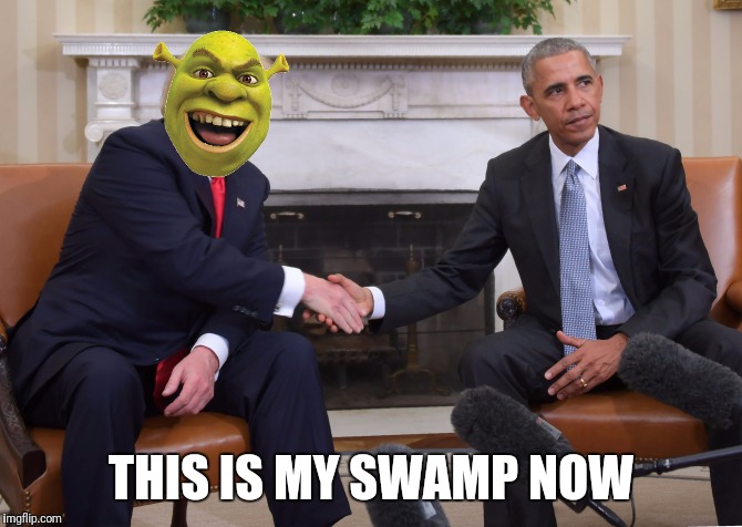 Trump's Swamp | THIS IS MY SWAMP NOW | image tagged in obama | made w/ Imgflip meme maker