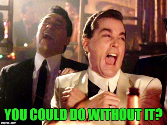 YOU COULD DO WITHOUT IT? | made w/ Imgflip meme maker