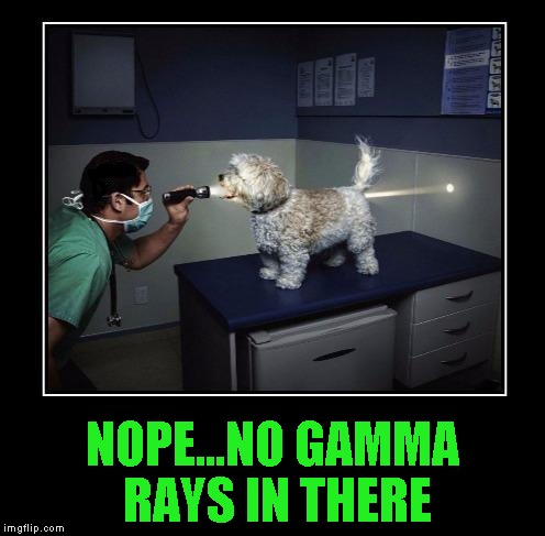 NOPE...NO GAMMA RAYS IN THERE | made w/ Imgflip meme maker
