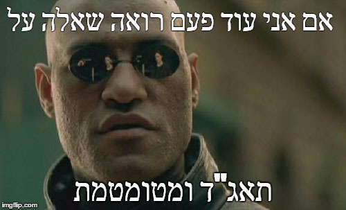 Matrix Morpheus Meme | אם אני עוד פעם רואה שאלה על; תאג"ד ומטומטמת | image tagged in memes,matrix morpheus | made w/ Imgflip meme maker