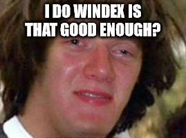I DO WINDEX IS THAT GOOD ENOUGH? | made w/ Imgflip meme maker