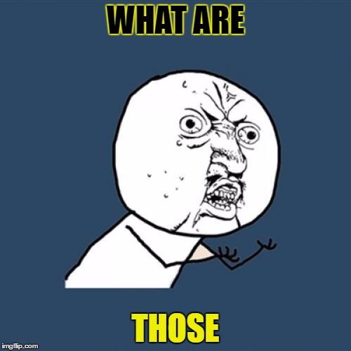 Y U No | WHAT ARE; THOSE | image tagged in memes,y u no | made w/ Imgflip meme maker