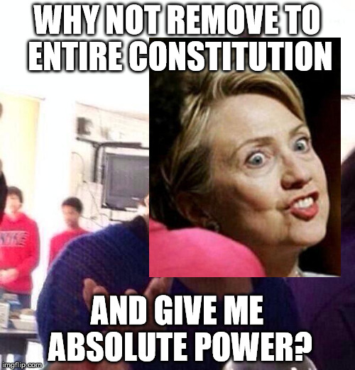 WHY NOT REMOVE TO ENTIRE CONSTITUTION AND GIVE ME ABSOLUTE POWER? | made w/ Imgflip meme maker