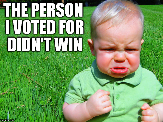 Funny... You didn't see all that violence/rioting/protesting when Obama was elected... Or following the link in the comments... | THE PERSON I VOTED FOR DIDN'T WIN | image tagged in toddler pouting,memes,election 2016 aftermath | made w/ Imgflip meme maker