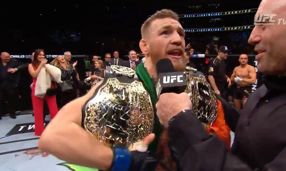 High Quality Conor McGregor 2 Belts Blank Meme Template