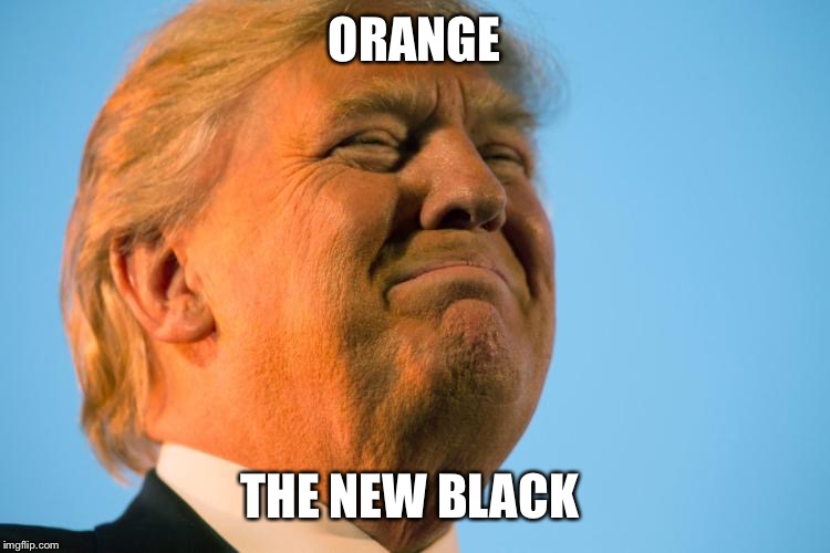 Orange, The New Black  | ORANGE; THE NEW BLACK | image tagged in donald trump,election 2016,orange the new black | made w/ Imgflip meme maker