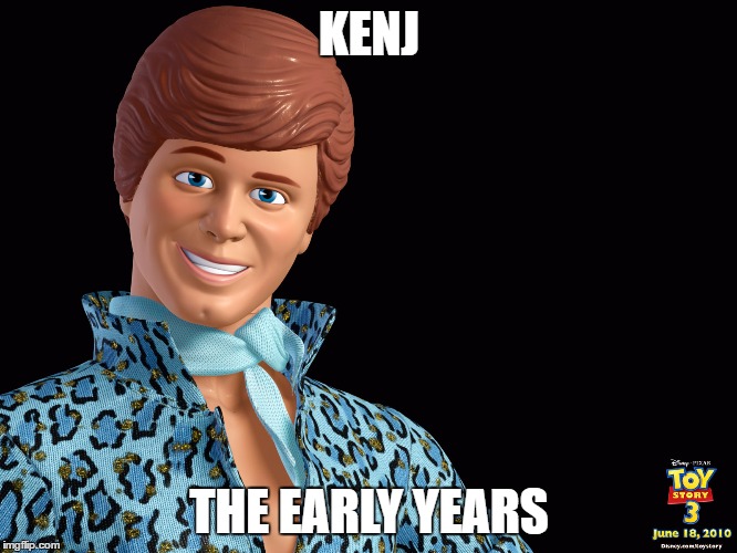 Come on Barbie, lets go party on username weekend. | KENJ; THE EARLY YEARS | image tagged in hibarbie,use the username weekend | made w/ Imgflip meme maker