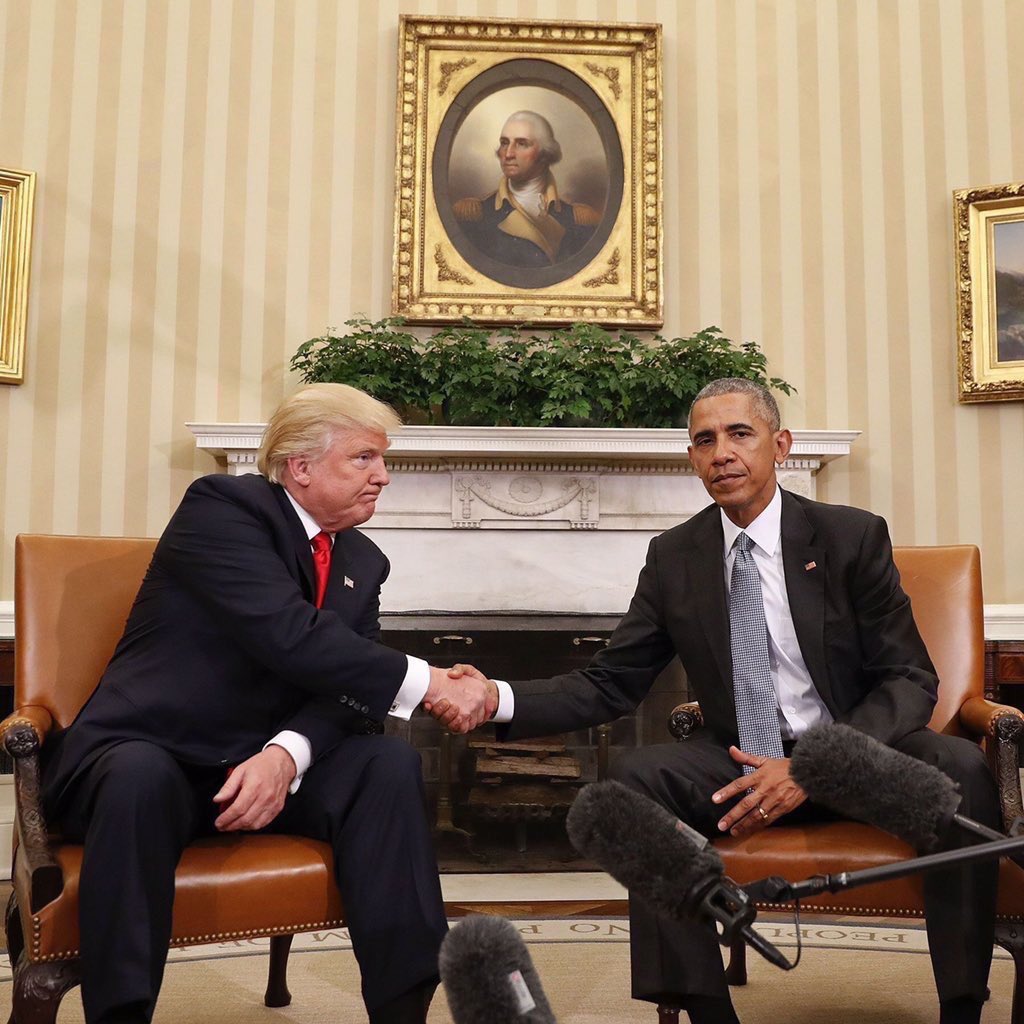 High Quality Obama and Trump both look like they were two kids who's mothers  Blank Meme Template