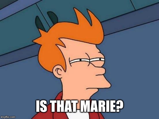 Futurama Fry Meme | IS THAT MARIE? | image tagged in memes,futurama fry | made w/ Imgflip meme maker