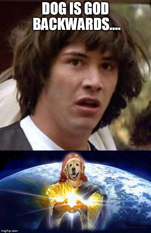 DOG IS GOD BACKWARDS.... | made w/ Imgflip meme maker