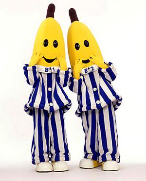 High Quality Bananas in Pajamas Blank Meme Template