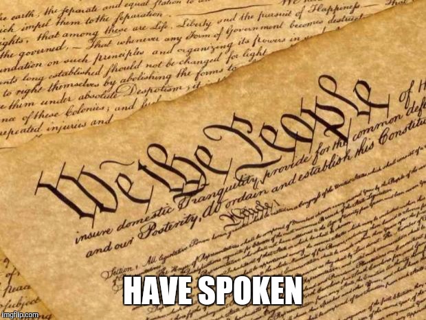 Constitution | HAVE SPOKEN | image tagged in constitution | made w/ Imgflip meme maker