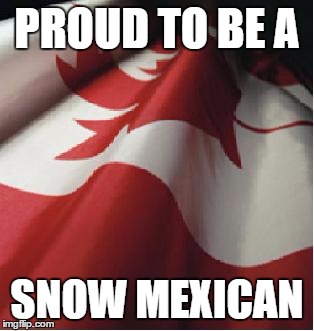 Build the Wall | PROUD TO BE A; SNOW MEXICAN | image tagged in canadian,proud,trump,wall | made w/ Imgflip meme maker