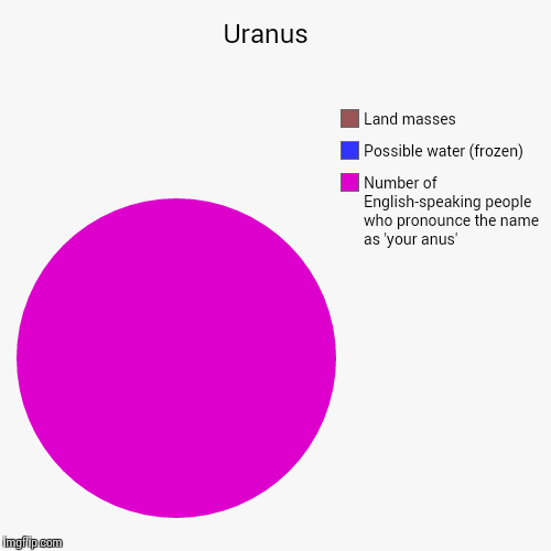 An Introduction to the Planets  | image tagged in funny,pie charts,planets,uranus,english,oops | made w/ Imgflip chart maker