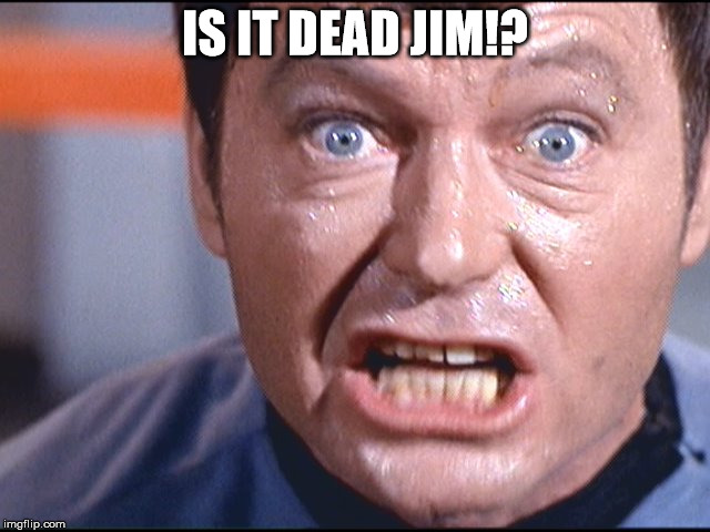 McCoy - Damn It Jim | IS IT DEAD JIM!? | image tagged in mccoy - damn it jim | made w/ Imgflip meme maker