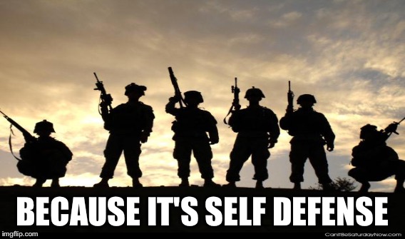 BECAUSE IT'S SELF DEFENSE | made w/ Imgflip meme maker