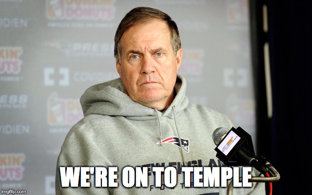 WE'RE ON TO TEMPLE | made w/ Imgflip meme maker