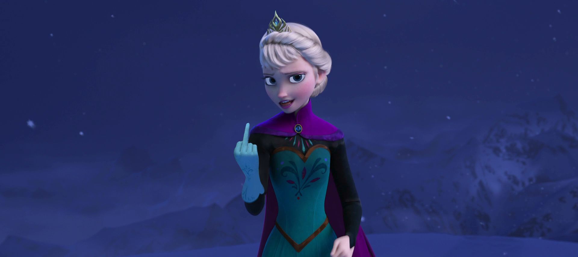 Thug Life Elsa Blank Meme Template