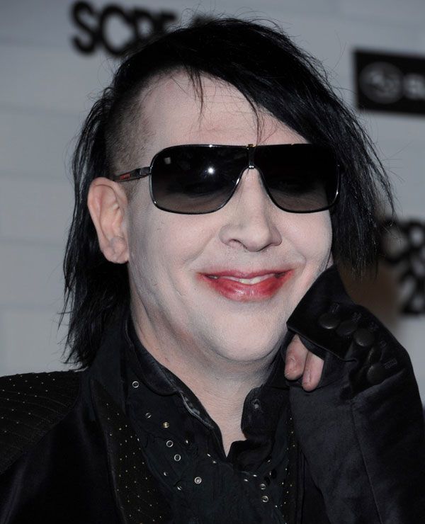 Marilyn Manson Giggle Blank Meme Template