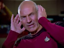 High Quality Captain Picard Covering Ears Blank Meme Template