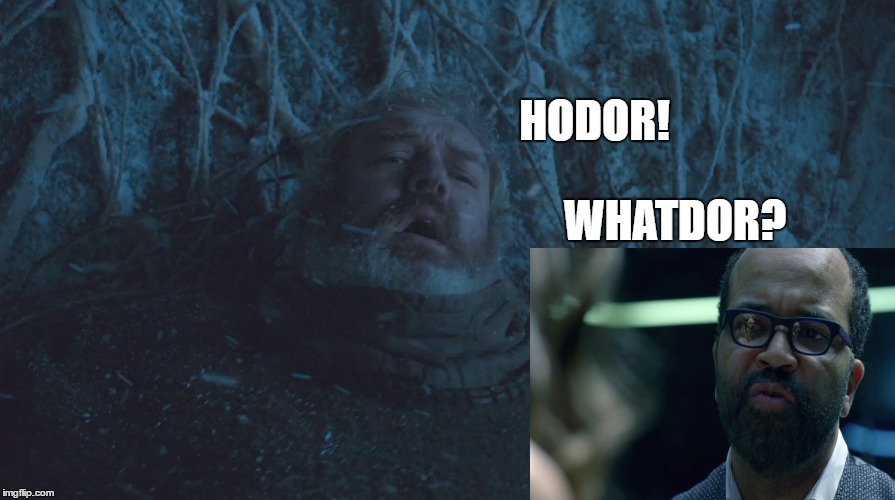 HODOR! WHATDOR? | image tagged in game of thrones,westworld,hodor | made w/ Imgflip meme maker