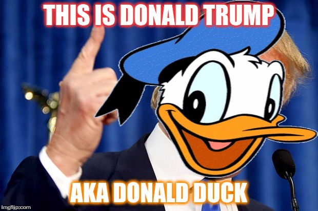 Donald Duck Trump | THIS IS DONALD TRUMP; AKA DONALD DUCK | image tagged in donald duck trump | made w/ Imgflip meme maker