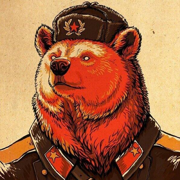 High Quality soviet bear Blank Meme Template