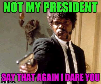 Say That Again I Dare You | NOT MY PRESIDENT; SAY THAT AGAIN I DARE YOU | image tagged in memes,say that again i dare you | made w/ Imgflip meme maker