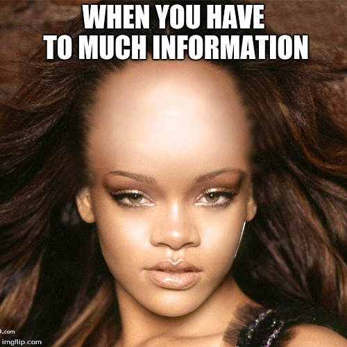Big head | WHEN YOU HAVE TO MUCH INFORMATION | image tagged in funny memes | made w/ Imgflip meme maker