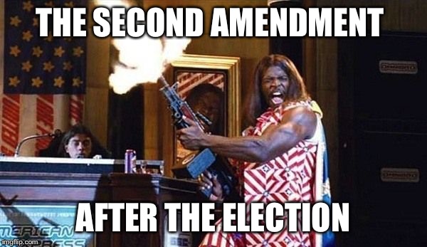 President Camacho | THE SECOND AMENDMENT; AFTER THE ELECTION | image tagged in president camacho | made w/ Imgflip meme maker