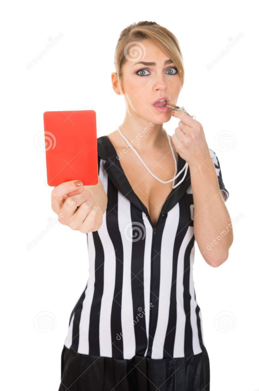 red card woman Blank Meme Template