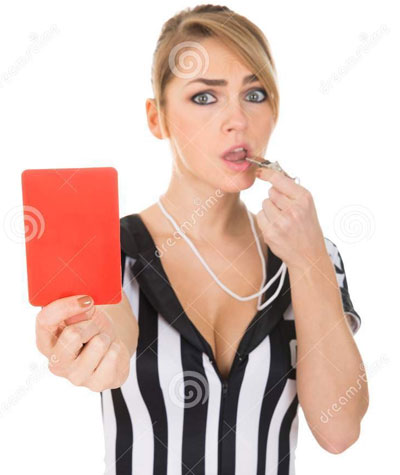High Quality red card woman 2 Blank Meme Template