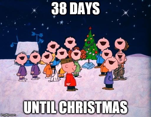 Charlie Brown Christmas  | 38 DAYS; UNTIL CHRISTMAS | image tagged in charlie brown christmas | made w/ Imgflip meme maker