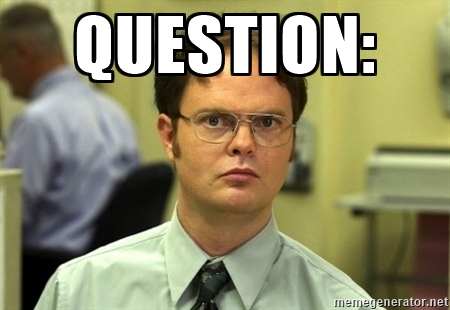 High Quality Dwight Question Blank Meme Template