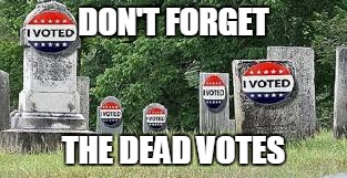 DON'T FORGET THE DEAD VOTES | made w/ Imgflip meme maker