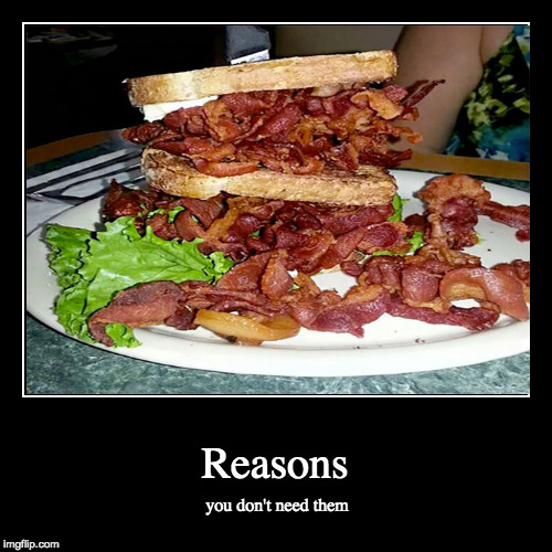 Waaaay too much bread. | image tagged in funny,demotivationals,blt,bacon,tony's,reasons | made w/ Imgflip demotivational maker