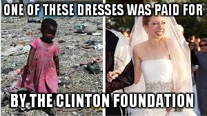 ONE OF THESE DRESSES WAS PAID FOR; BY THE CLINTON FOUNDATION | image tagged in dress | made w/ Imgflip meme maker