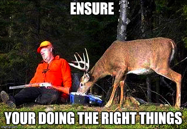 Elmer Fudd |  ENSURE; YOUR DOING THE RIGHT THINGS | image tagged in doing the right things | made w/ Imgflip meme maker