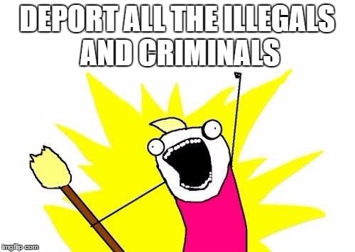 X All The Y Meme | DEPORT ALL THE ILLEGALS AND CRIMINALS | image tagged in memes,x all the y | made w/ Imgflip meme maker