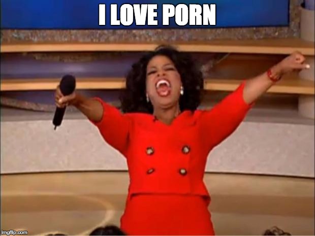 Oprah You Get A Meme | I LOVE PORN | image tagged in memes,oprah you get a | made w/ Imgflip meme maker