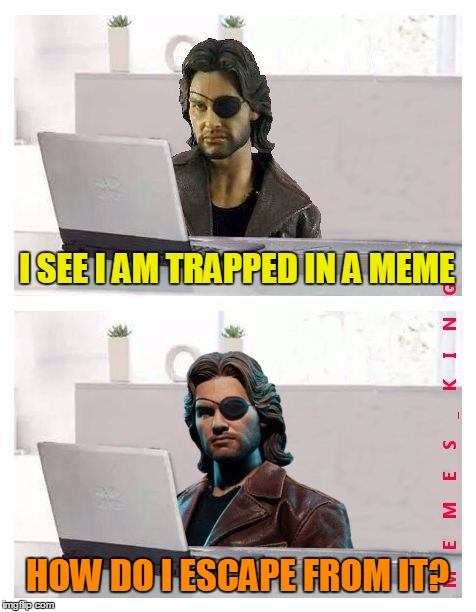 Hide The Pain Plissken - what would you do? | I SEE I AM TRAPPED IN A MEME; HOW DO I ESCAPE FROM IT? | image tagged in hide the pain plissken,memes | made w/ Imgflip meme maker