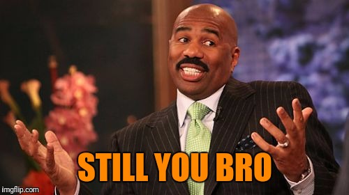 Steve Harvey Meme | STILL YOU BRO | image tagged in memes,steve harvey | made w/ Imgflip meme maker